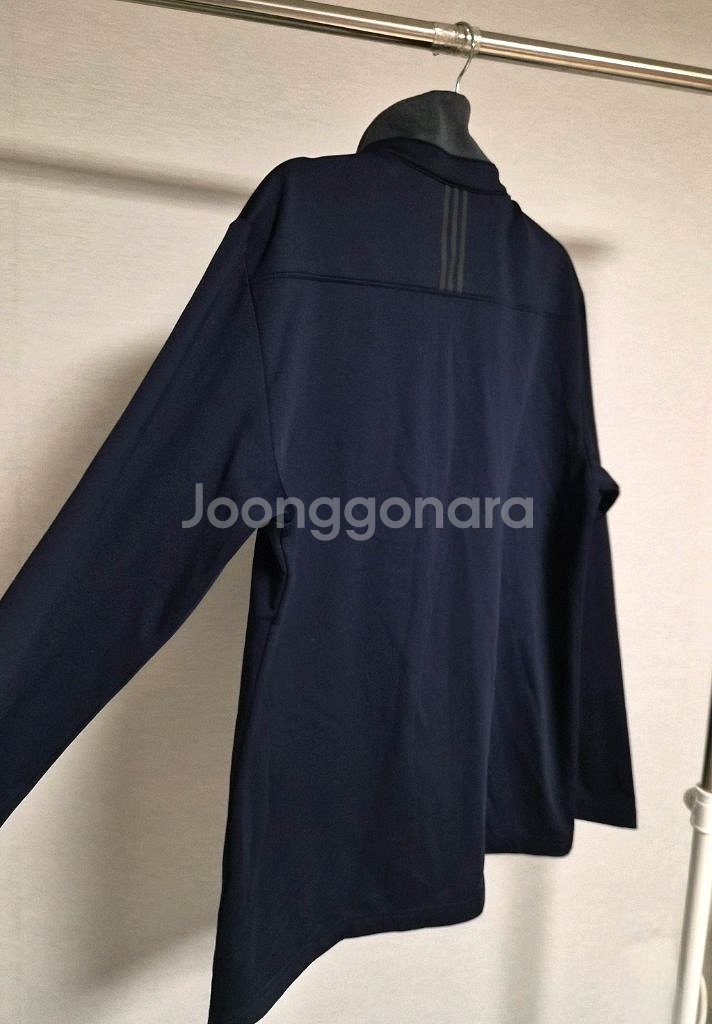 100) 아디다스 골프 기모 폴로티셔츠 네이비--4