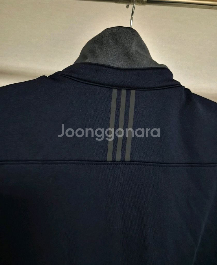 100) 아디다스 골프 기모 폴로티셔츠 네이비--5