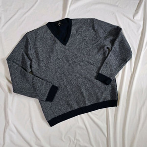 [XL] 던힐 네이비 V넥 니트 스웨터
