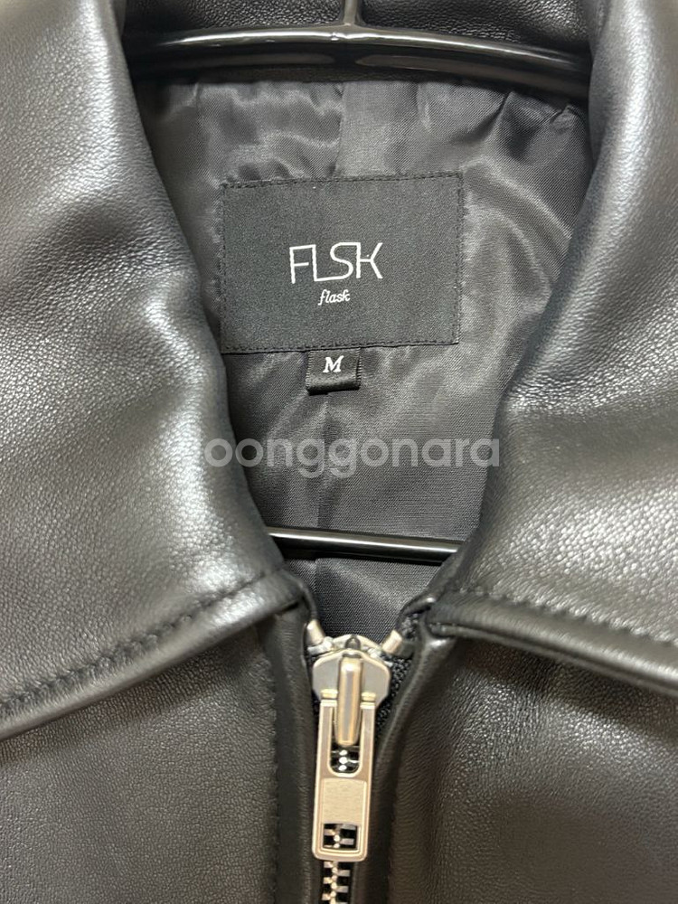 플라스크 양가죽 포켓 라이더 자켓--3