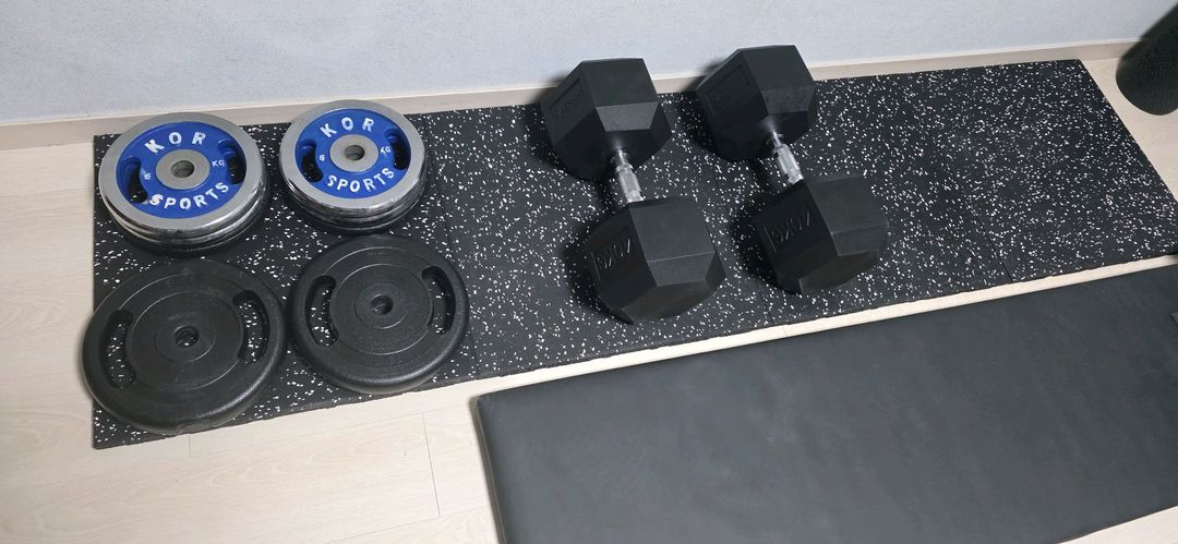 대한스포츠 40kg 육각 덤벨 아령 2개 판매합니다--1