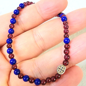 핸드메이드 라피스라줄리 알만다이트 가넷 묵주팔찌