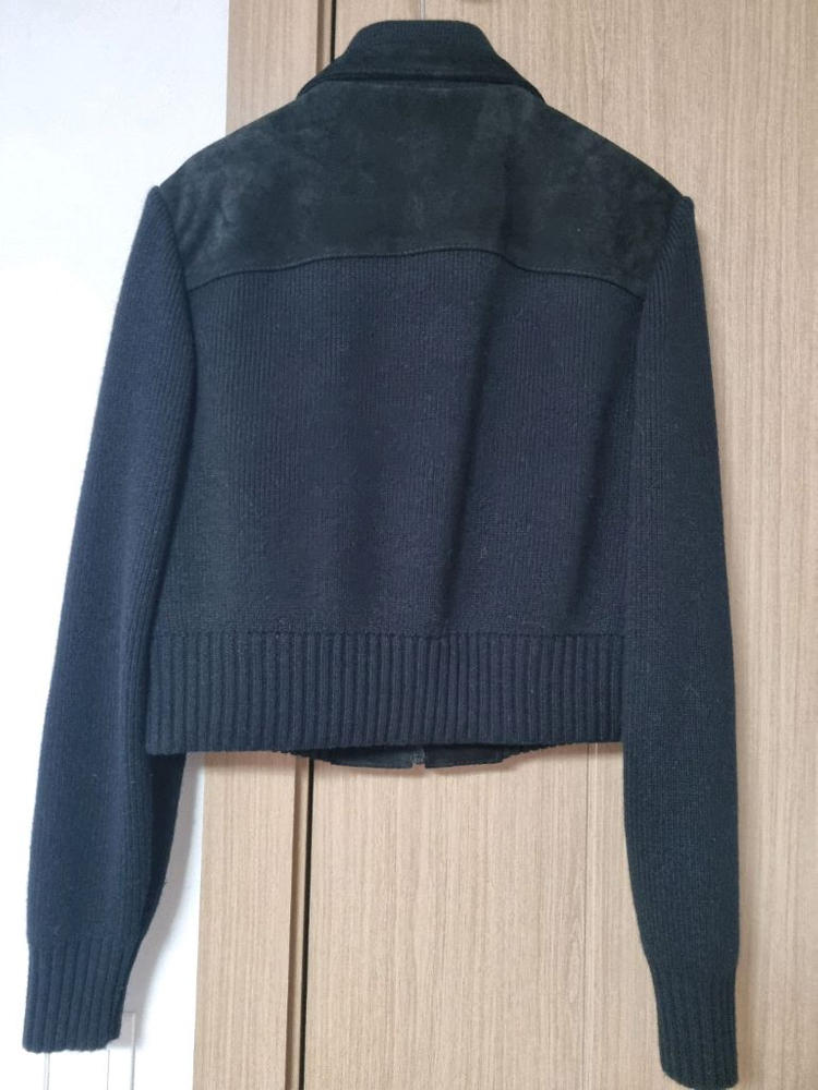 비아플레인 스웨이드 니트 자켓 via suede knit blouson 이미지