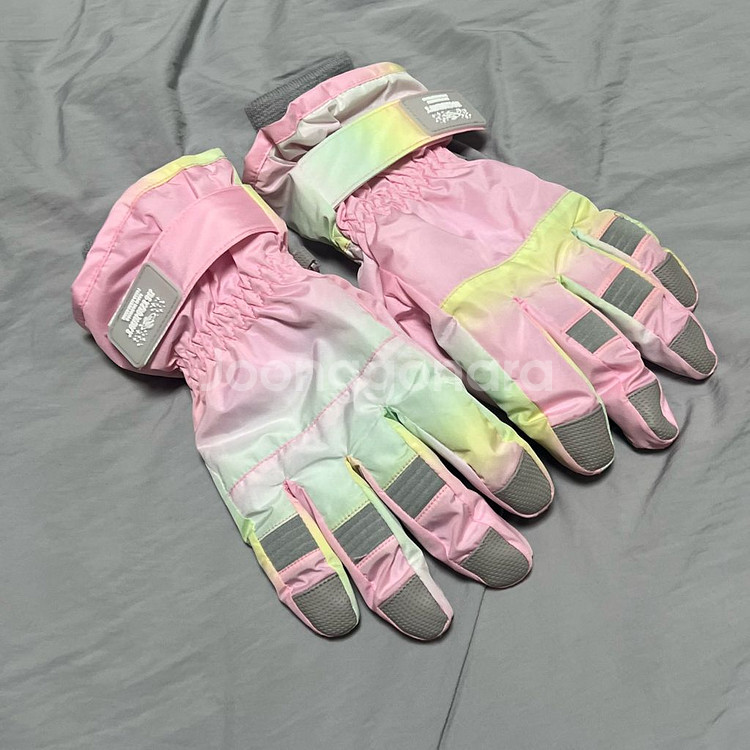 아동 스키장갑 핑크 L사이즈--0