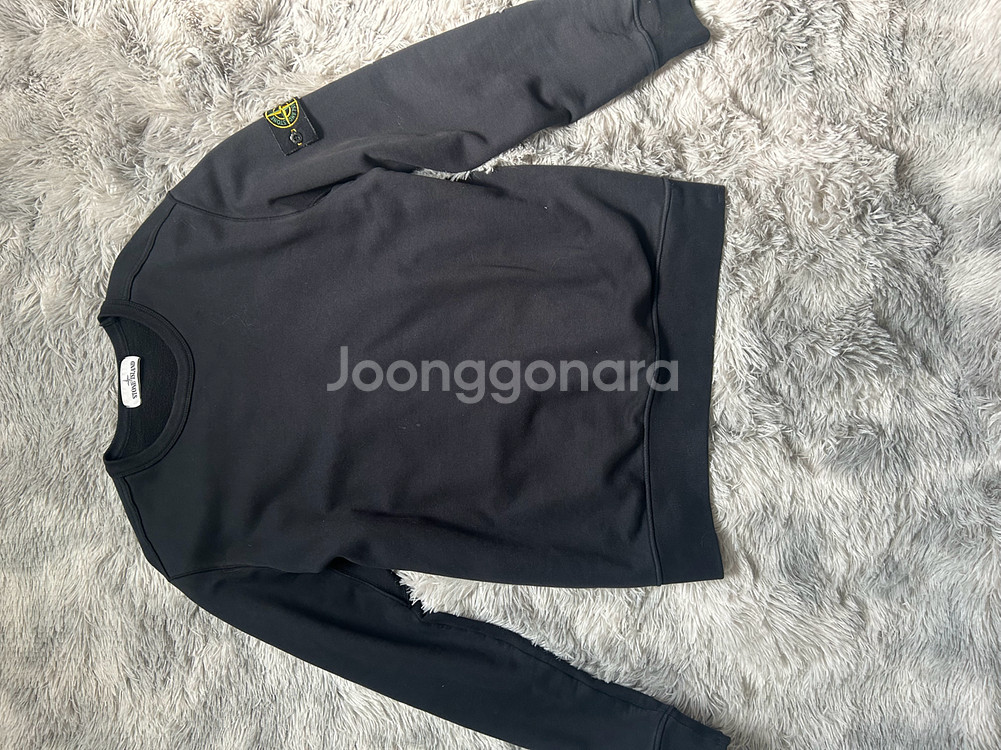 스톤아일랜드 맨투맨 블랙 기모 XL--1