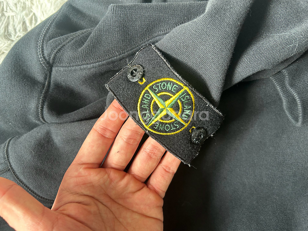 스톤아일랜드 맨투맨 블랙 기모 XL--3