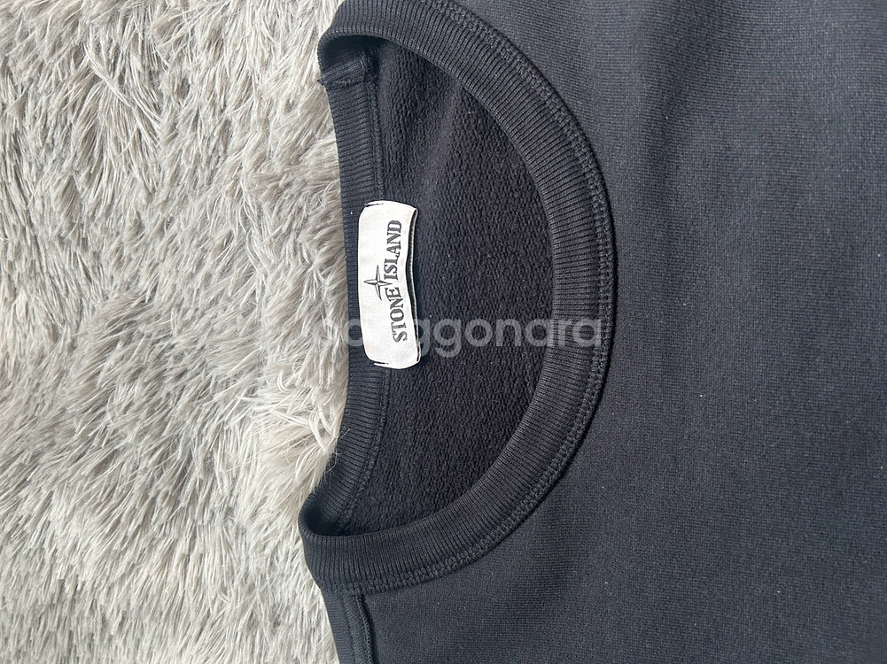 스톤아일랜드 맨투맨 블랙 기모 XL--6