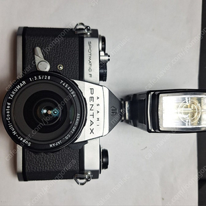 아사히 펜탁스 Spotmatic F + Takumar 28mm F3.5 + Toshiba 3016 스트로브 풀세트