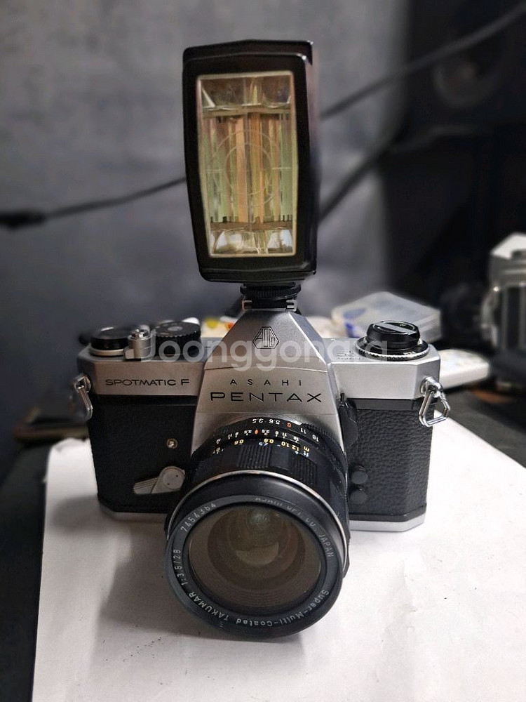 아사히 펜탁스 Spotmatic F + Takumar 28mm F3.5 + Toshiba 3016 스트로브 풀세트--3