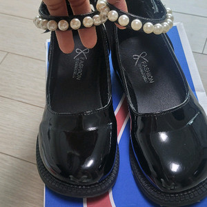 (여아205사이즈) 검정 진주 리본 구두,연주회구두