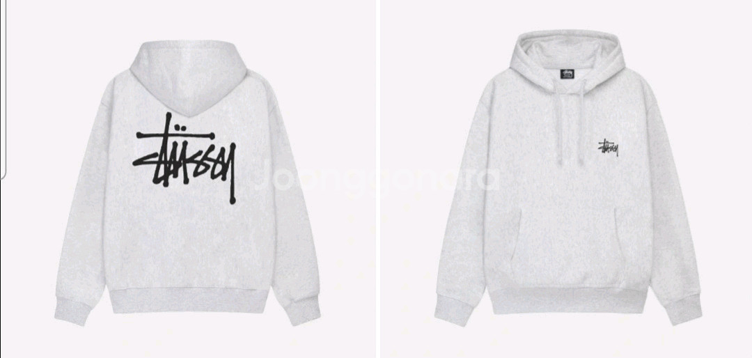 (새상품) 정품 스투시 기모 베이직 후디 L--0