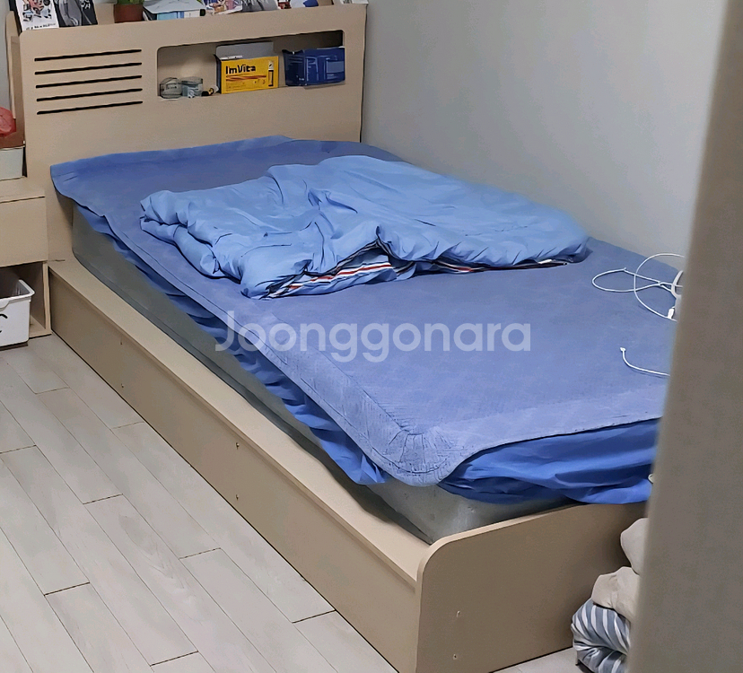 LED 조명 수납형 침대--1