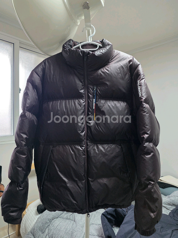 살로몬 컨투어 패딩 다운 자켓 초콜릿 xl사이즈--0