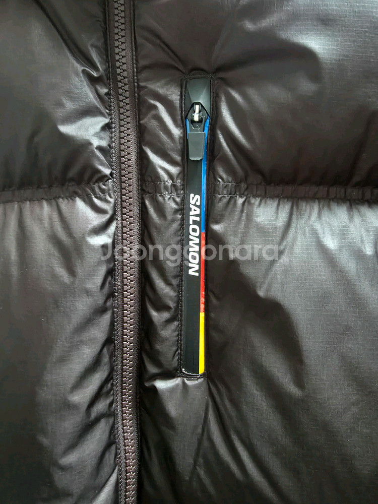 살로몬 컨투어 패딩 다운 자켓 초콜릿 xl사이즈--1