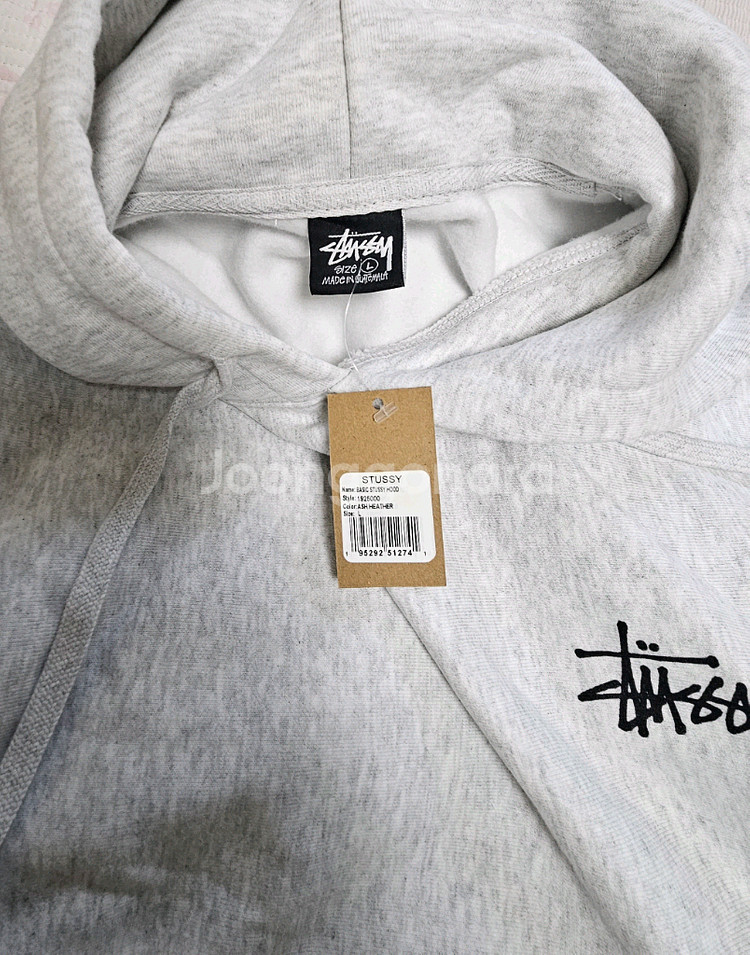 (새상품) 정품 스투시 기모 베이직 후디 L--3