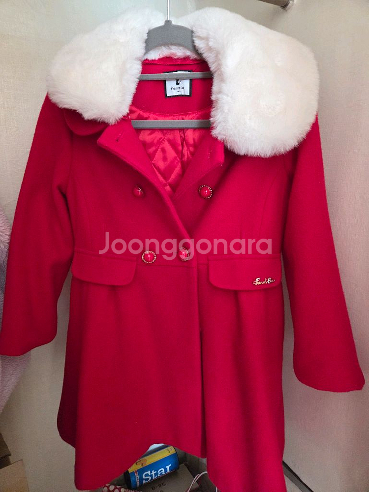 프렌치캣 여아 코트 레드 145--0