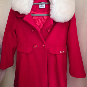프렌치캣 여아 코트 레드 145