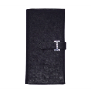 에르메스 베안 소플렛 블랙컬러 앱송 은장 장지갑 G 각인 카드포켓 5개