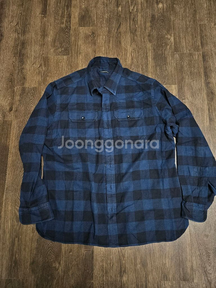 톰포드 플란넬 체크 셔츠--0