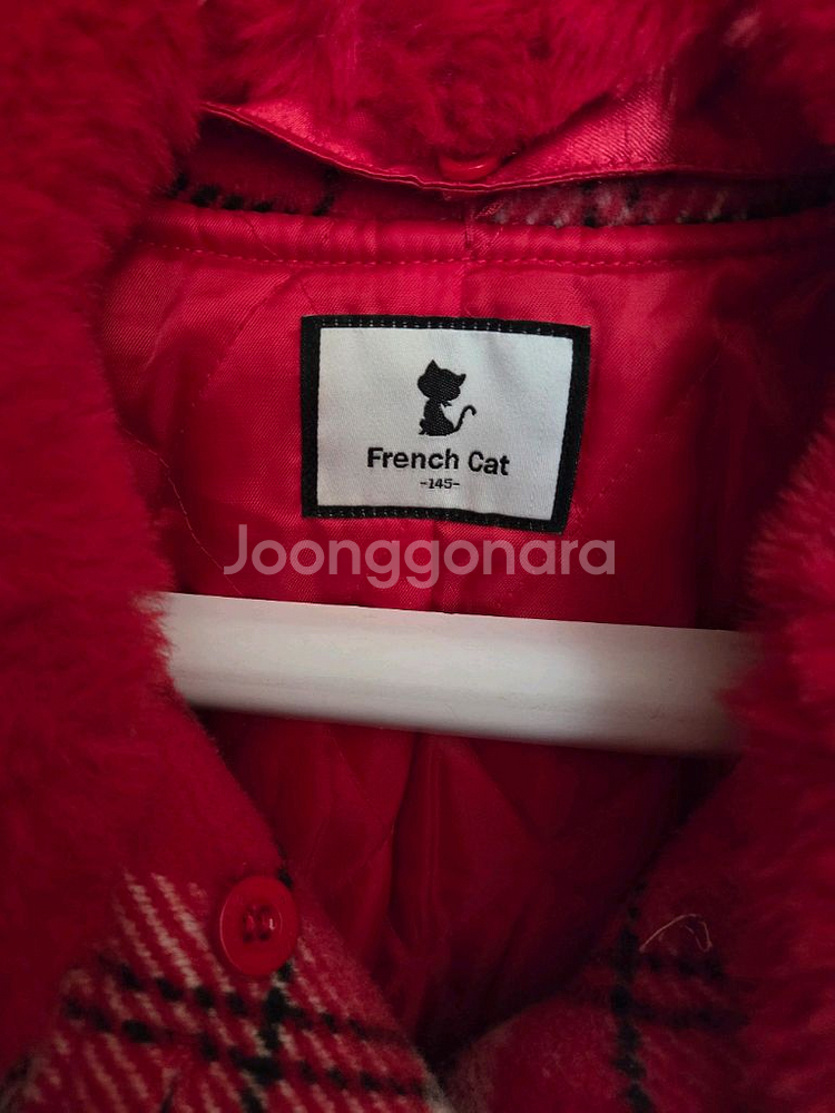 프렌치캣 체크 코트 145--1