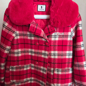 프렌치캣 체크 코트 145