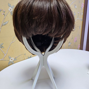 갈색 숏컷 가발