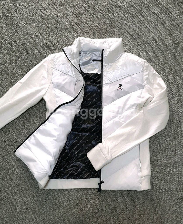 마크앤로나 정품 구스다운 니트방풍패딩 스윙자켓 판매해요--0