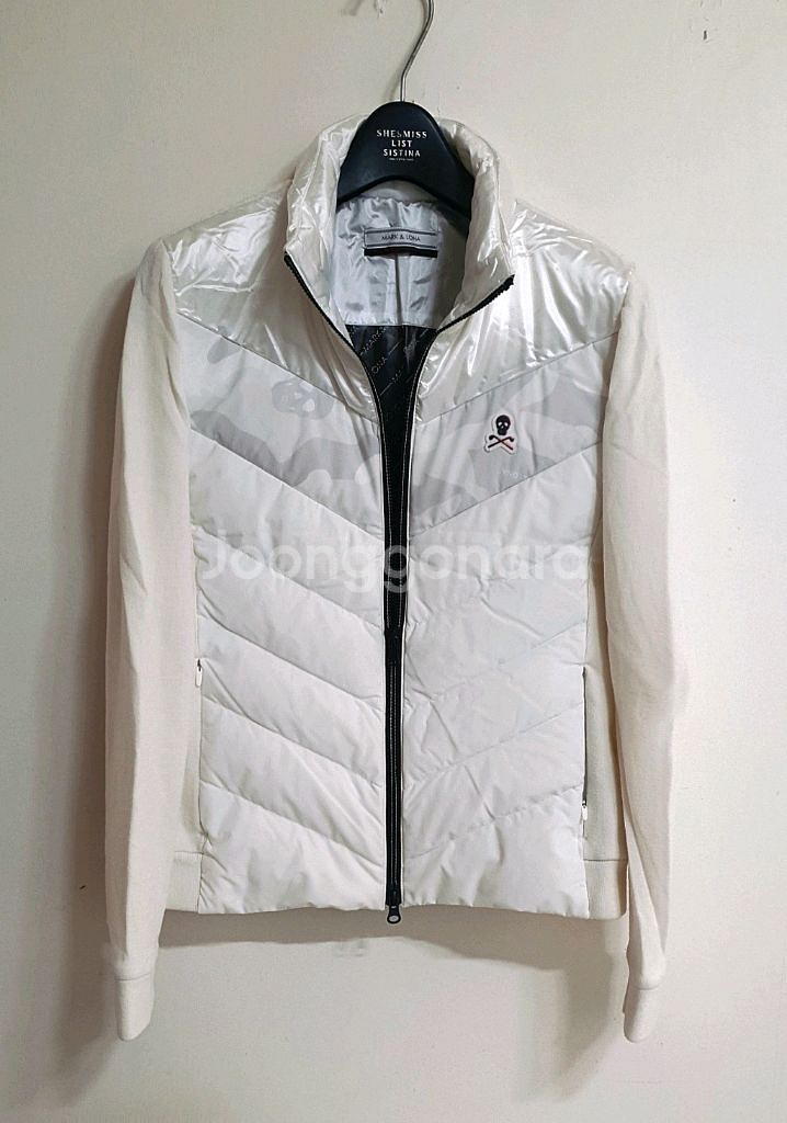 마크앤로나 정품 구스다운 니트방풍패딩 스윙자켓 판매해요--6