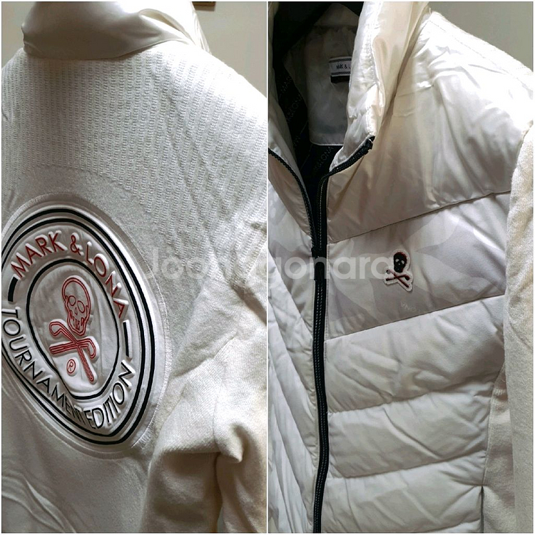 마크앤로나 정품 구스다운 니트방풍패딩 스윙자켓 판매해요--5
