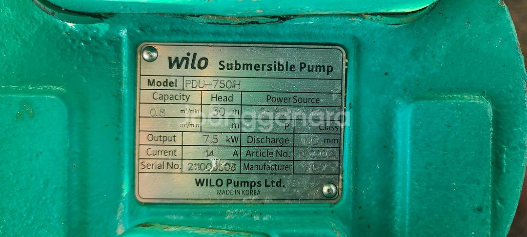 윌로 수중펌프 10마력 380v--0