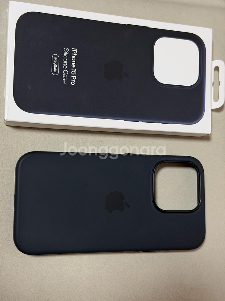 아이폰 15 프로 정품 맥세이프 실리콘 케이스 블랙--0