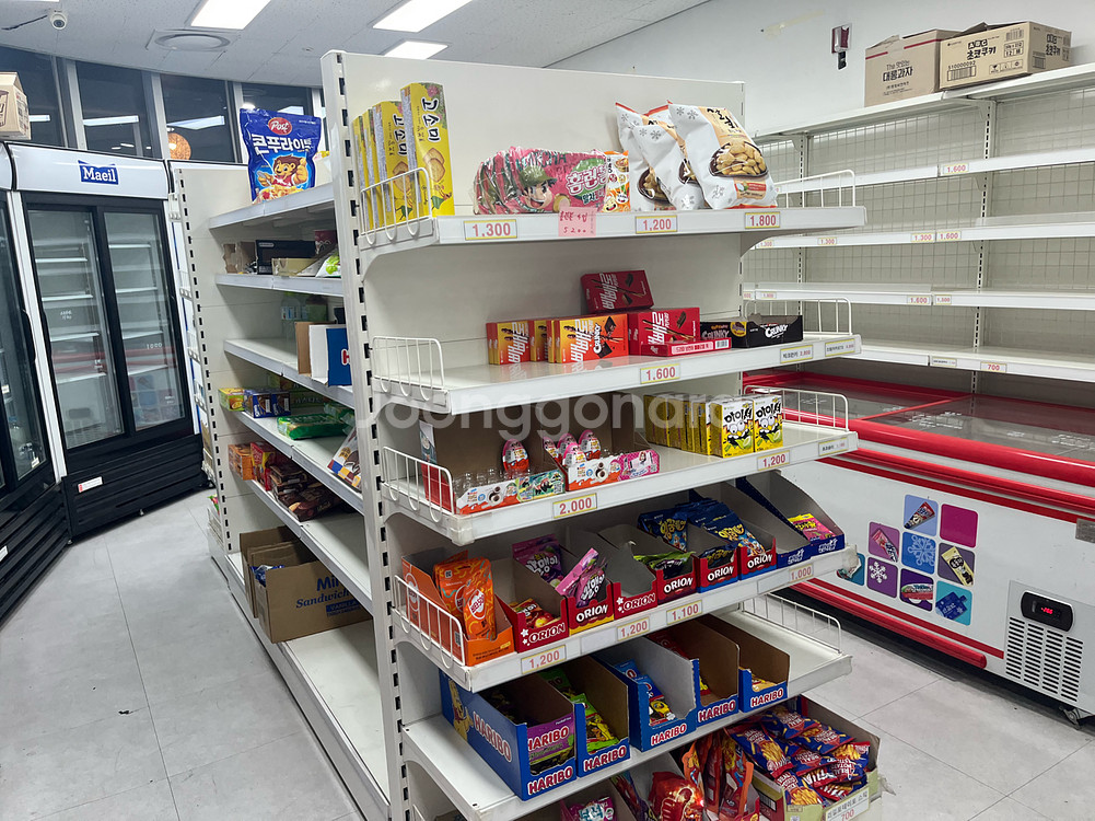 무인편의점 집기류일괄무인아이스크림 양문형냉장고1대포함곤도라렉선반 진열대 세트--0