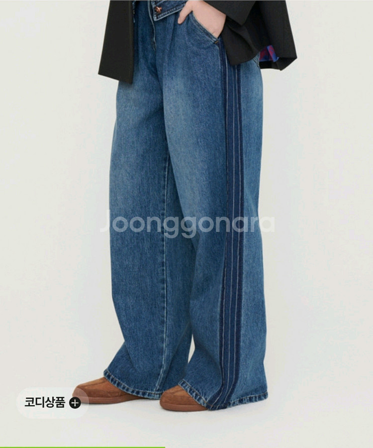 럭키슈에뜨 사이드컬러 데님 팬츠--2