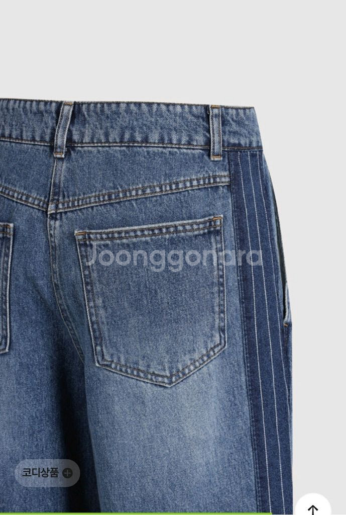 럭키슈에뜨 사이드컬러 데님 팬츠--4