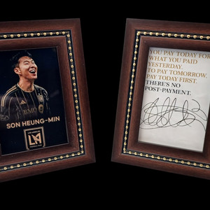 축구 선수 사인 프레임 세트