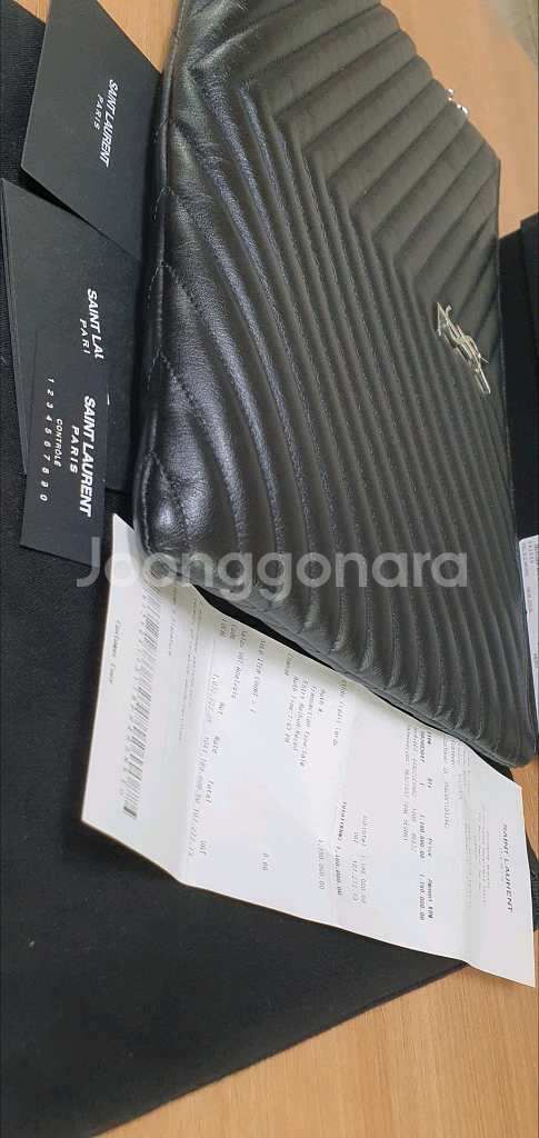 입생로랑 생로랑 클러치백 라지 새상품급 정품(영수증O)구찌프라다루이비통디올고야드샤넬셀린느보테가--7