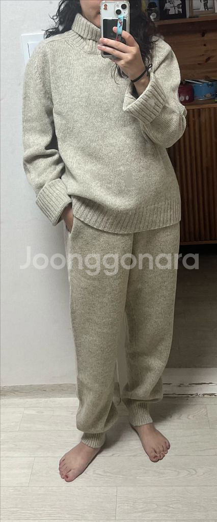 (새상품)몽골 울100 니트팬츠 고비 더캐시미어 칸복드--6