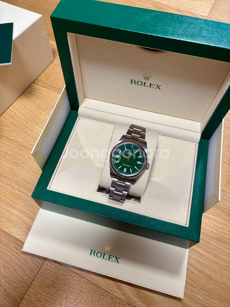 롤렉스 오이스터 퍼페츄얼 오피41 그린--3