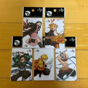 귀멸의 칼날 캐시비 교통카드 한정판 5종 세트 이미지