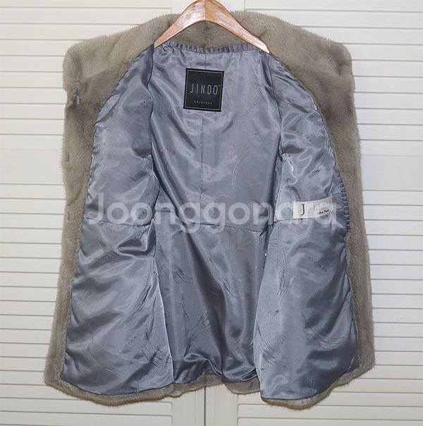 진도모피 밍크 코트--3