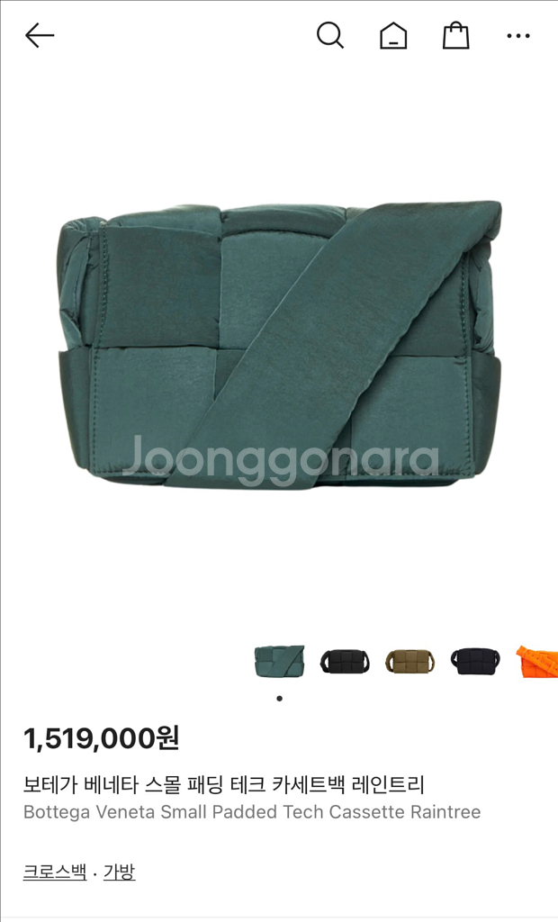 [급처] 보테가베네타 패디드 테크 패딩 카세트백--0