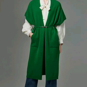 (새상품)메리노울 가디건+벨트포함/66