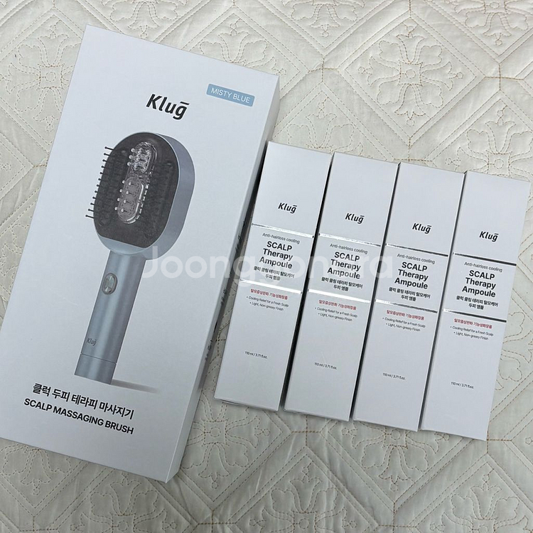 클럭 두피마사지기 + 앰플 4개--0