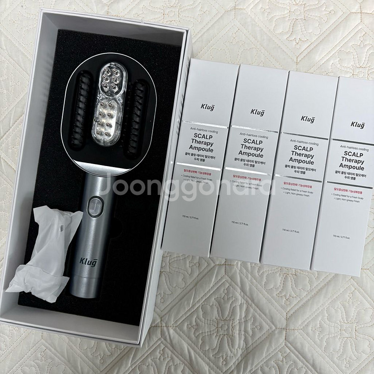 클럭 두피마사지기 + 앰플 4개--1