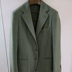 소버린 존스톤즈 그린 울 트위드 체크 스포츠코트 / (안톤사빌 반니 디아이 루카무제오 링자켓)