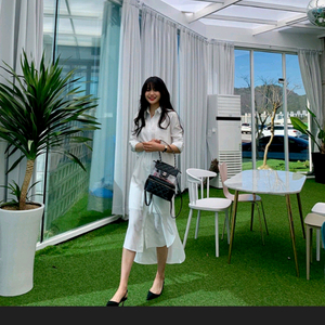 마리마켓 마리메이드 셔츠 원피스 크림 새상품