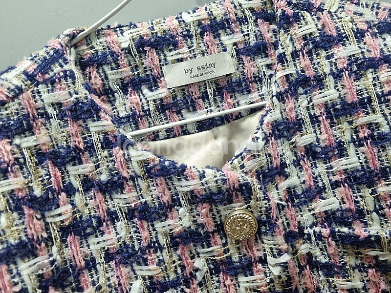 바이씨니 로마 트위드 네이비색상--0