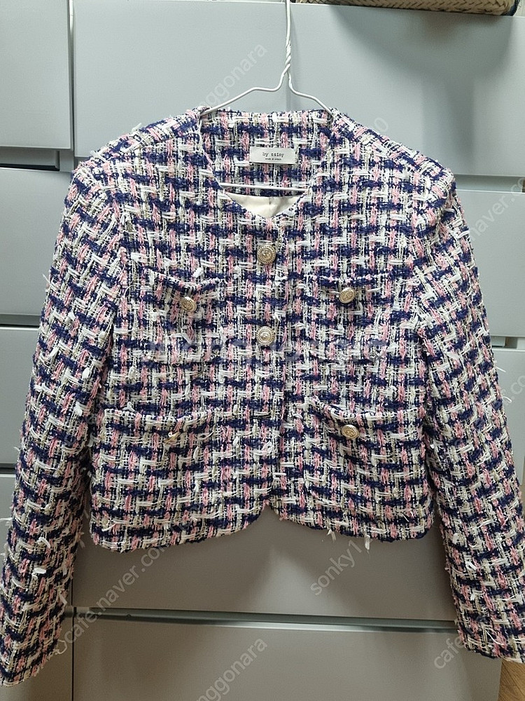 바이씨니 로마 트위드 네이비색상--2