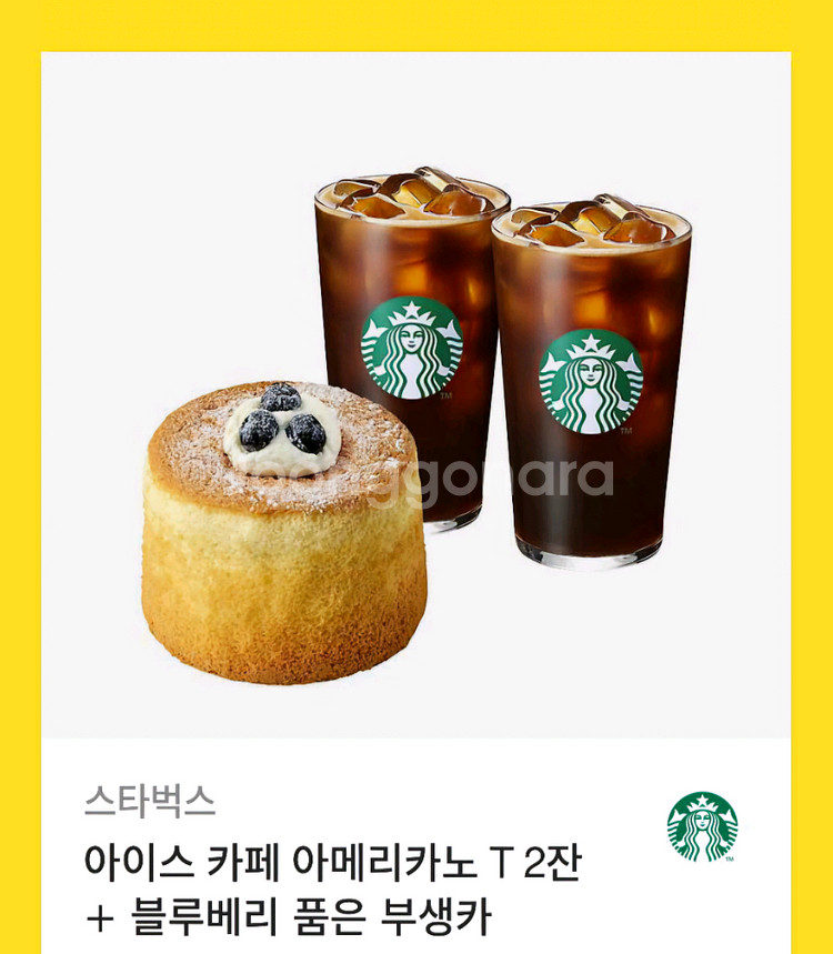 스타벅스 아이스카페아메리카노T2잔+블루베리품은 부생카--0