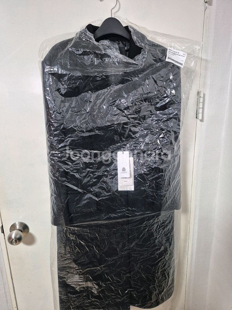 으음키임 울 캐시미어 카라 배색 롱코트--3